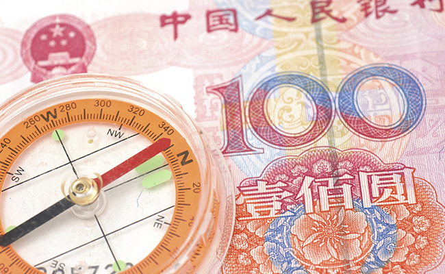 Compass on renminbi