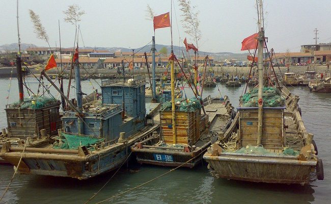 A fishing village in Rizhao, China