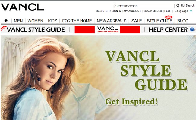 E-Commerce Retailer VANCL's English language website is tailored to western customer's tastes. Will this be enough to make it in international markets? (Source: en.VANCL.com)