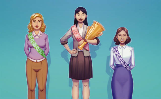 Illustration of female billionaires in China