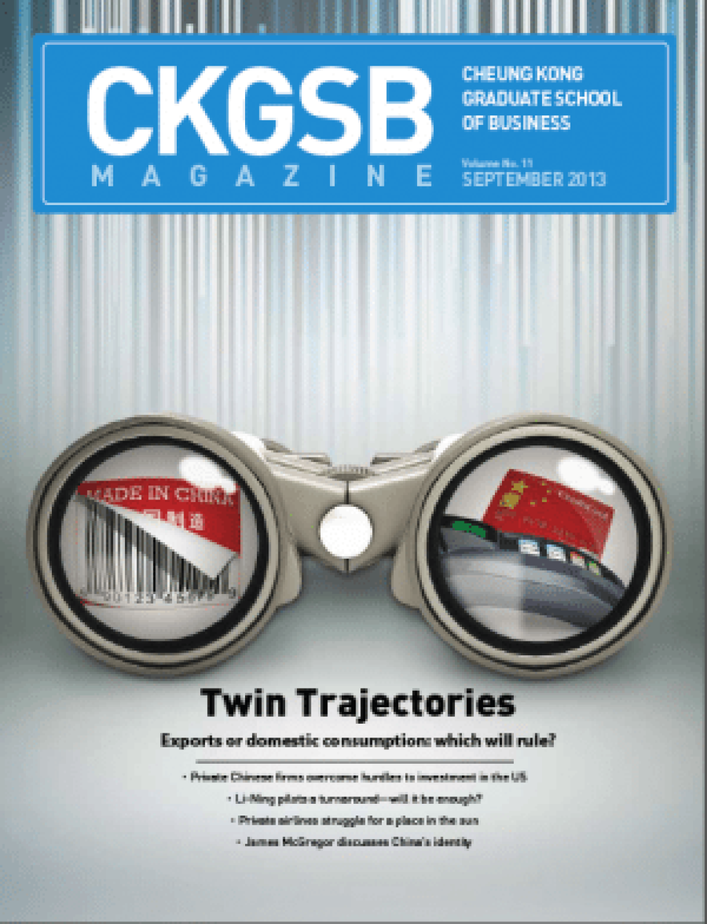 CKGSB Magazine September 2013 issue: Twin Trajectories: The End of Exports for China?