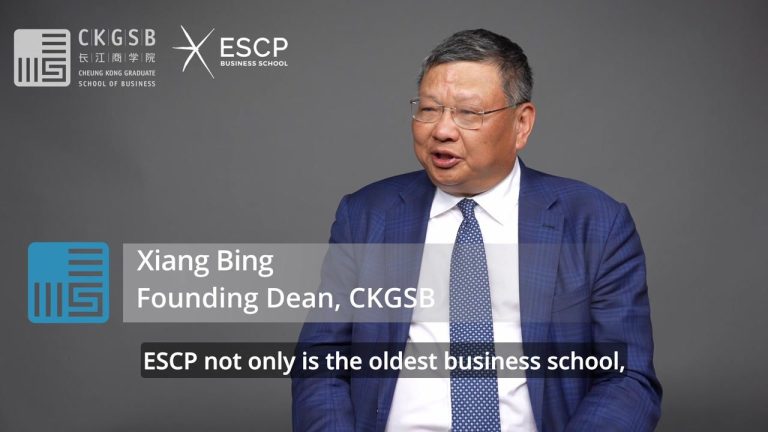 CKGSB Founding Dean Xiang Bing on the new Dual MBA Program partnered with ESCP