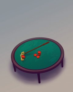 Photo of a poker table