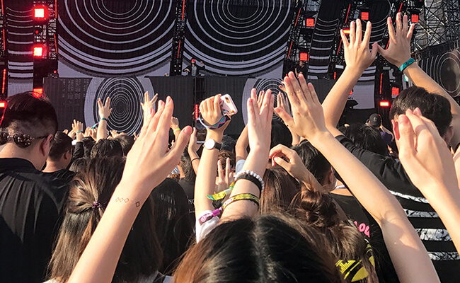 At the Shanghai Ultra Music Festival