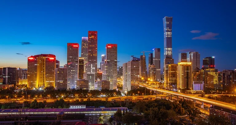 Beijing CBD skyline at night showcasing modern business landscape for CKGSB Knowledge article