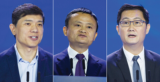 The CEOs of Baidu, Alibaba and Tecent