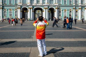 tourist taking a photos