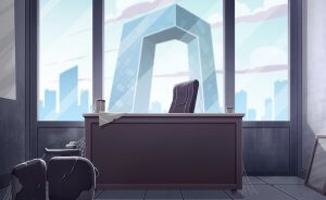 Illustration of an empty office space