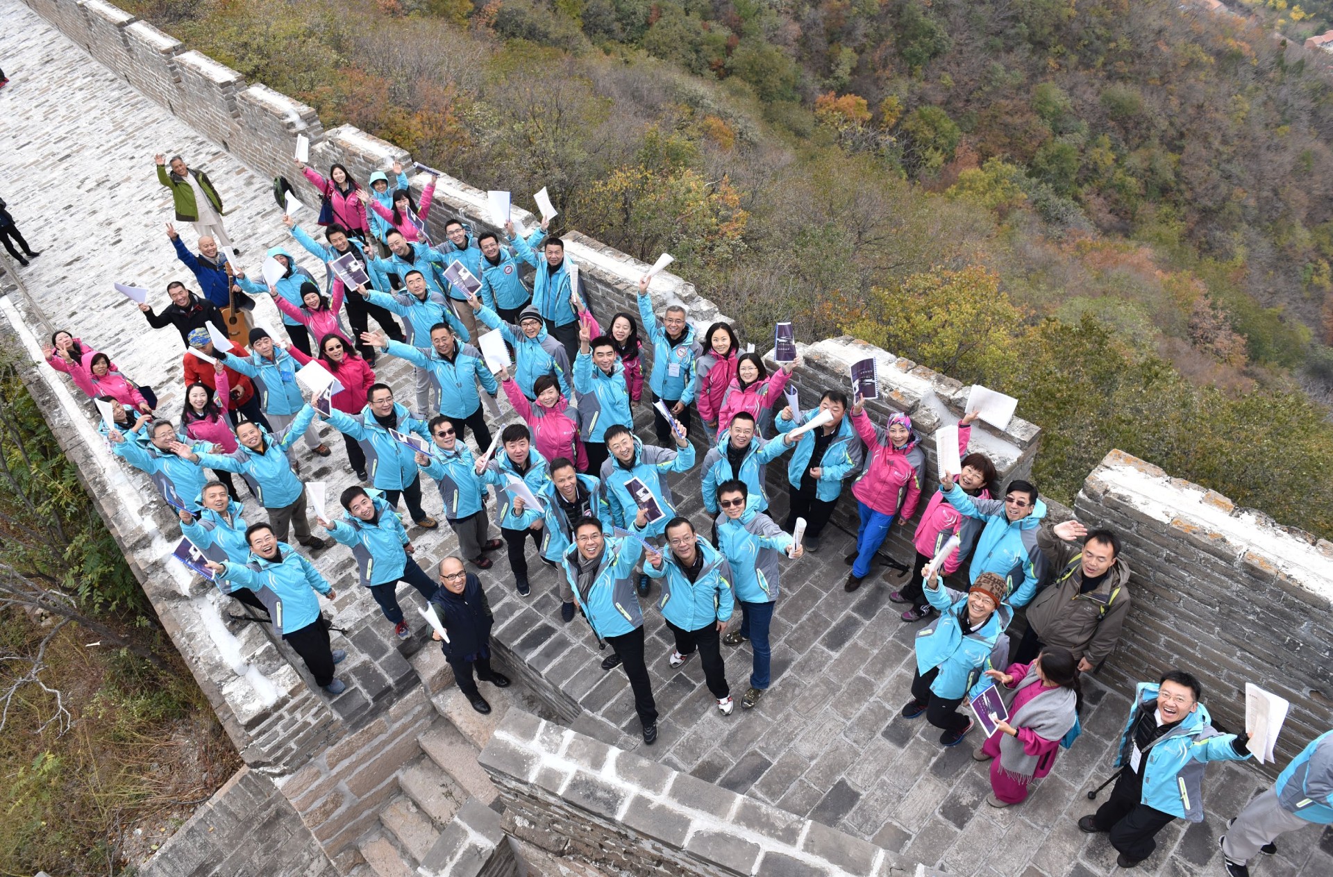 Students of CKGSB’s doctoral Business Scholars Program on the Great Wall